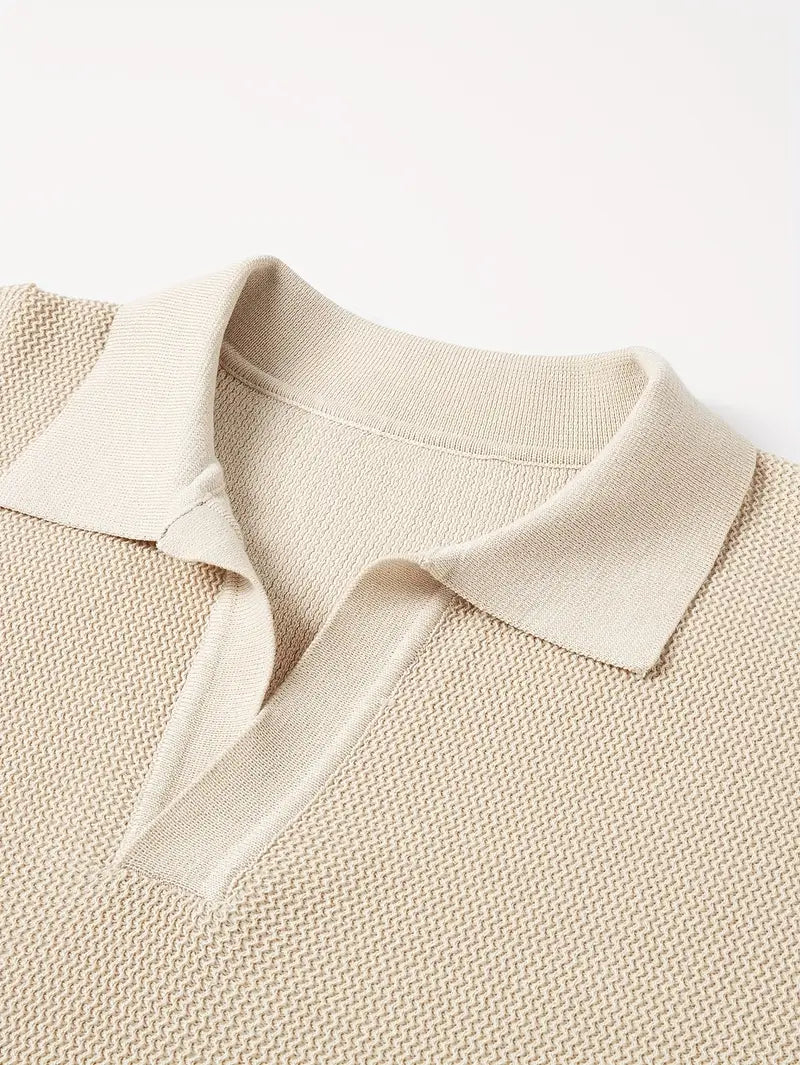 Men’s Solid Knit Short-Sleeve Shirt